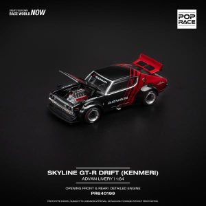 Nissan Skyline GT-R Drift (Kenmeri) Advan Livery, red/black